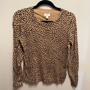 NWT J Crew Leopard Teddie Sweater